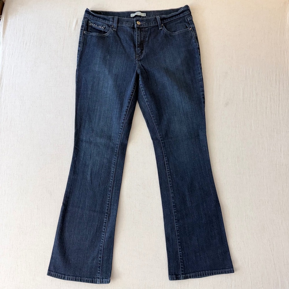 Levi's 515 Boot Cut Jeans Women's 14 L/G 34x32 Studded Dark Wash Stretch